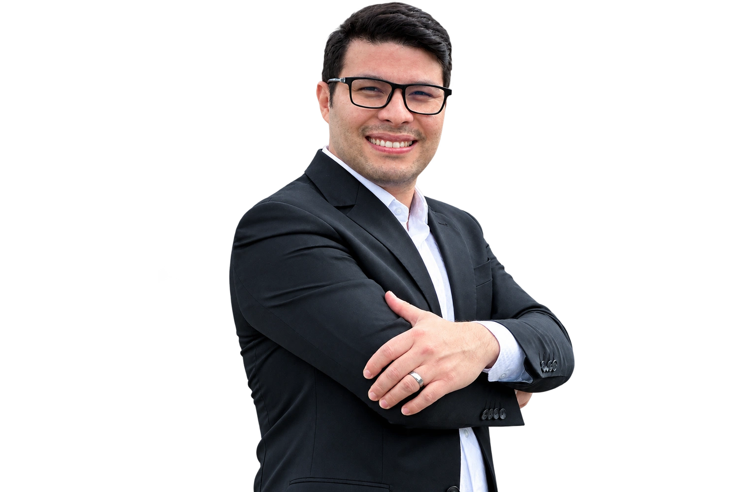 Ramon Lima ao lado de Jair Bolsonaro e Flávio Bolsonaro